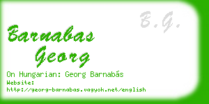 barnabas georg business card